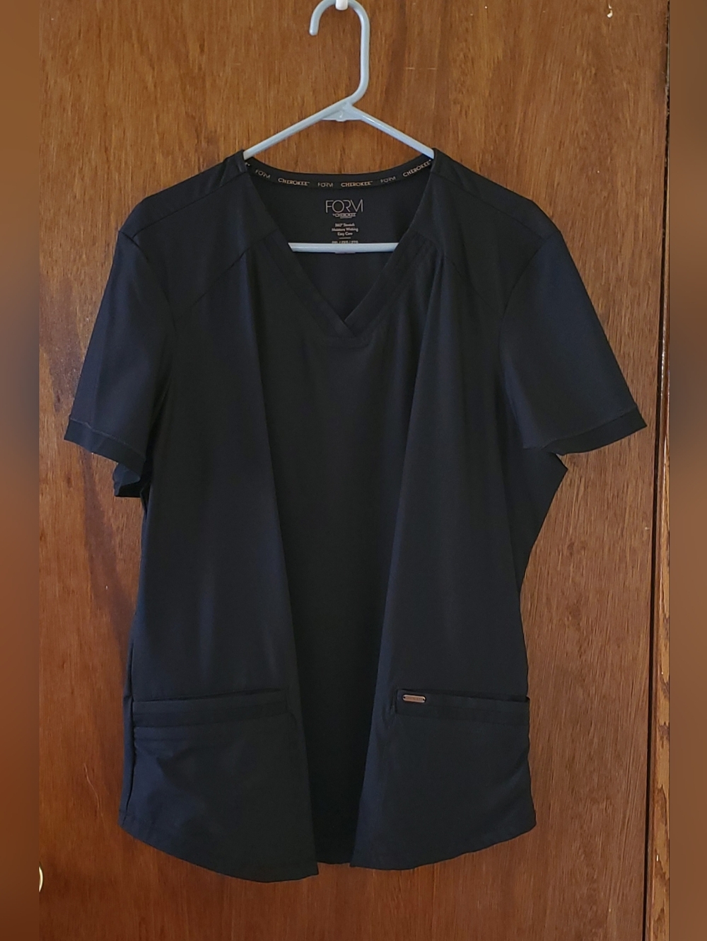 Cherokee Form Black Scrub Top Sz 2xl